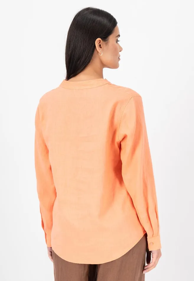 FYNCHHATTON Casual Linen Blouse Blackwhitebright Apricotreed Green Women Blouses FYNCHHATTON Casual Linen Blouse Blackwhitebright Apricotreed Green Women Blouses