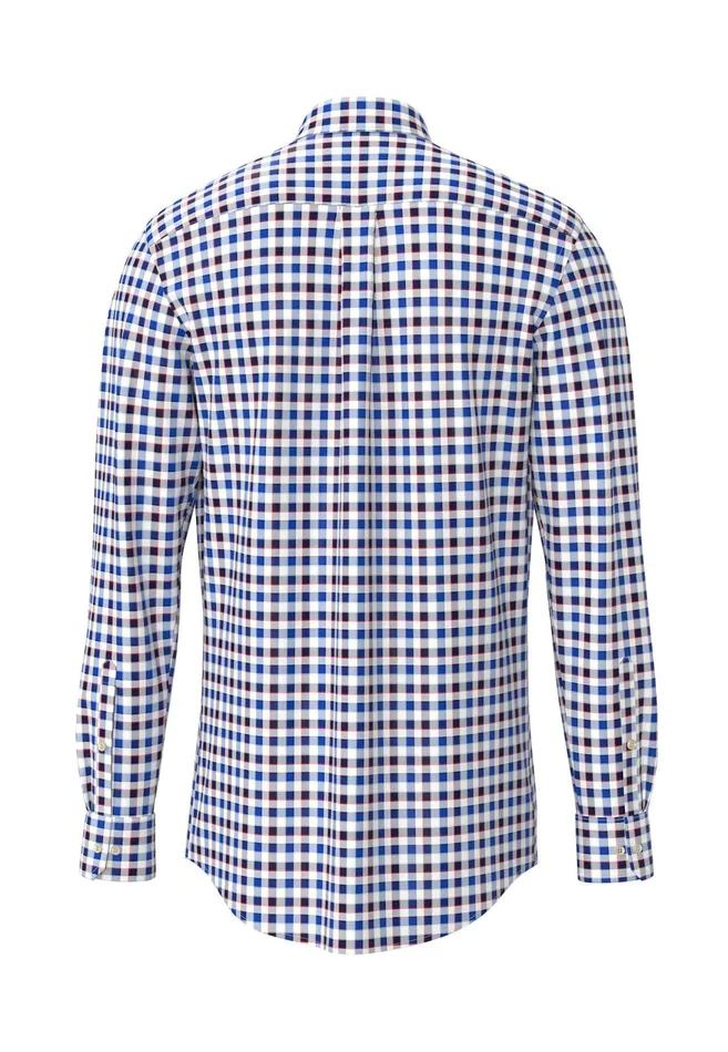 FYNCHHATTON Checked Shirt Made Of Fine Cotton baking View Is Missing Summer Breezestrong Blue Men Shirts