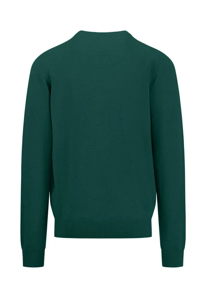 FYNCHHATTON Cotton Knitting Sweater With Vneckline Vibrant Bluenew Dijonrustruby Redflamepale Blushfuchsiadark Teal Men Sweater