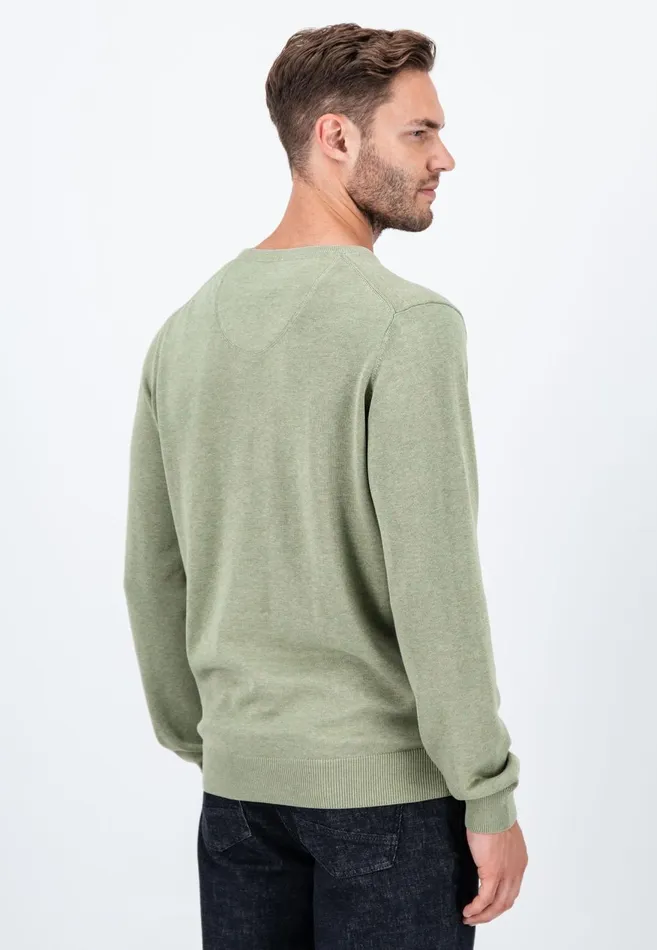 FYNCHHATTON Cotton Knitting Sweater With Vneckline Vibrant Bluenew Dijonrustruby Redflamepale Blushfuchsiadark Teal Men Sweater