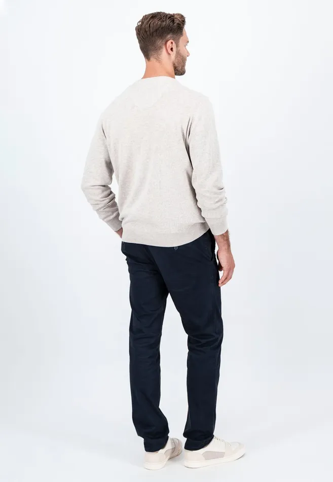 FYNCHHATTON Cotton Knitting Sweater With Vneckline Vibrant Bluenew Dijonrustruby Redflamepale Blushfuchsiadark Teal Men Sweater