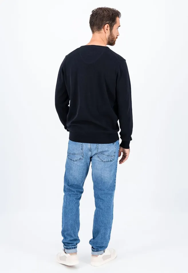 FYNCHHATTON Cotton Knitting Sweater With Vneckline Vibrant Bluenew Dijonrustruby Redflamepale Blushfuchsiadark Teal Men Sweater