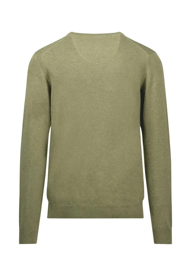 FYNCHHATTON Cotton Knitting Sweater With Vneckline Vibrant Bluenew Dijonrustruby Redflamepale Blushfuchsiadark Teal Men Sweater