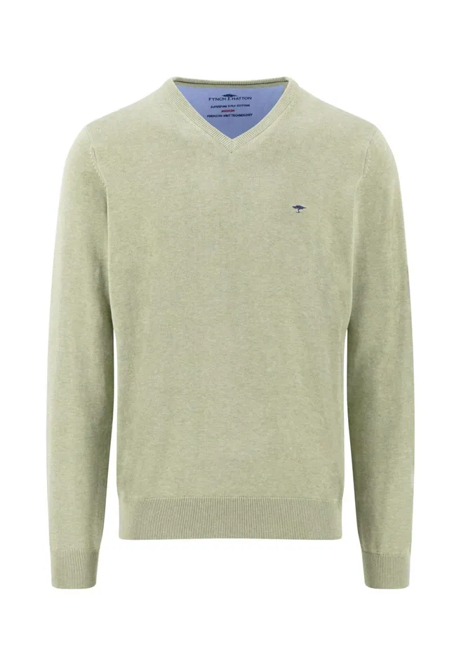 FYNCHHATTON Cotton Knitting Sweater With Vneckline Vibrant Bluenew Dijonrustruby Redflamepale Blushfuchsiadark Teal Men Sweater