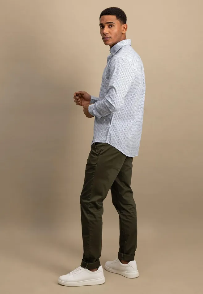FYNCHHATTON Cotton Shirt With Point Pattern photos Are Missing Poppy Redturf Greensummer Breeze Men Shirts