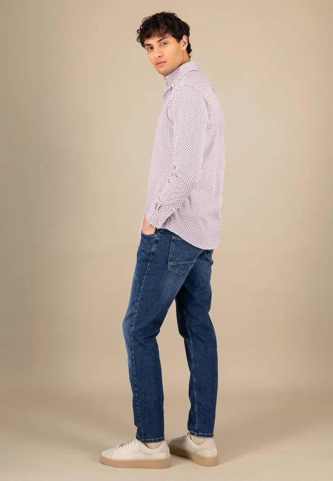FYNCHHATTON Cotton Shirt With Point Pattern photos Are Missing Poppy Redturf Greensummer Breeze Men Shirts
