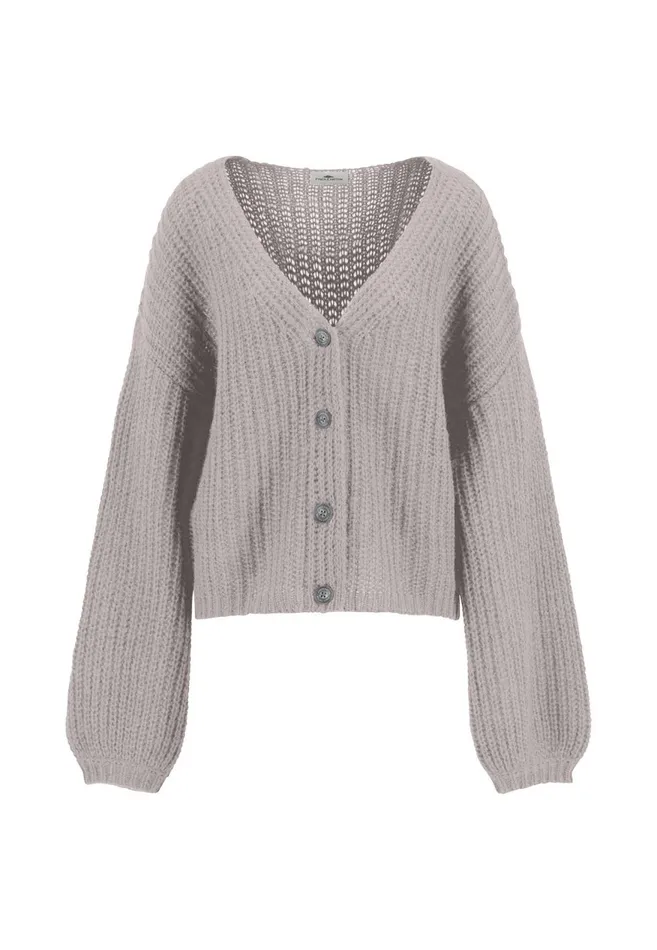 FYNCHHATTON Counted Jacket Made Of Natural MohairWollmix Blue Purpleashcrimson Red Women Cardigan