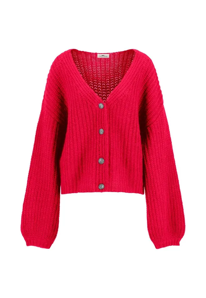 FYNCHHATTON Counted Jacket Made Of Natural MohairWollmix Blue Purpleashcrimson Red Women Cardigan