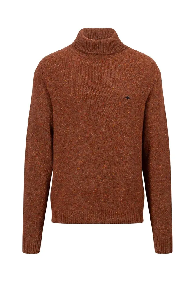 FYNCHHATTON Donegal Knitting Sweater With Turtleneck Flamenavywinter Whitesteel Men Sweater