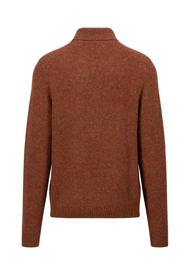 FYNCHHATTON Donegal Knitting Sweater With Turtleneck Flamenavywinter Whitesteel Men Sweater