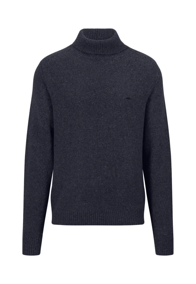FYNCHHATTON Donegal Knitting Sweater With Turtleneck Flamenavywinter Whitesteel Men Sweater