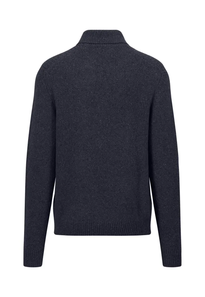 FYNCHHATTON Donegal Knitting Sweater With Turtleneck Flamenavywinter Whitesteel Men Sweater