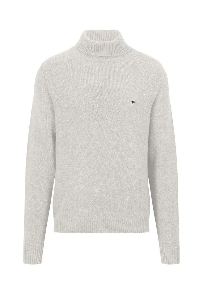 FYNCHHATTON Donegal Knitting Sweater With Turtleneck Flamenavywinter Whitesteel Men Sweater