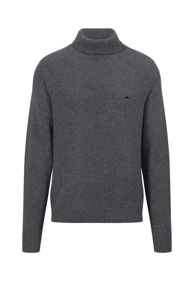 FYNCHHATTON Donegal Knitting Sweater With Turtleneck Flamenavywinter Whitesteel Men Sweater