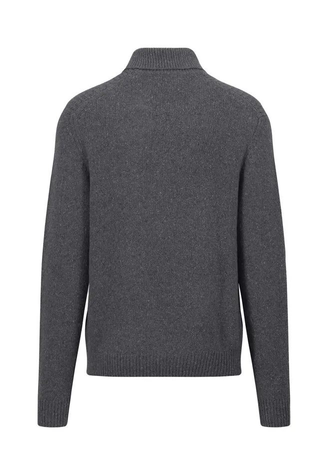 FYNCHHATTON Donegal Knitting Sweater With Turtleneck Flamenavywinter Whitesteel Men Sweater