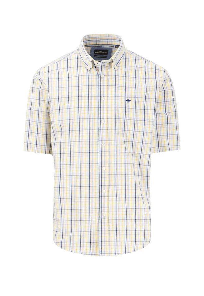 FYNCHHATTON Finely Checked Halfbaked Shirt Vivid Yellowpoppy Redpeeturf Green Men Shirts FYNCHHATTON Finely Checked Halfbaked Shirt Vivid Yellowpoppy Redpeeturf Green Men Shirts