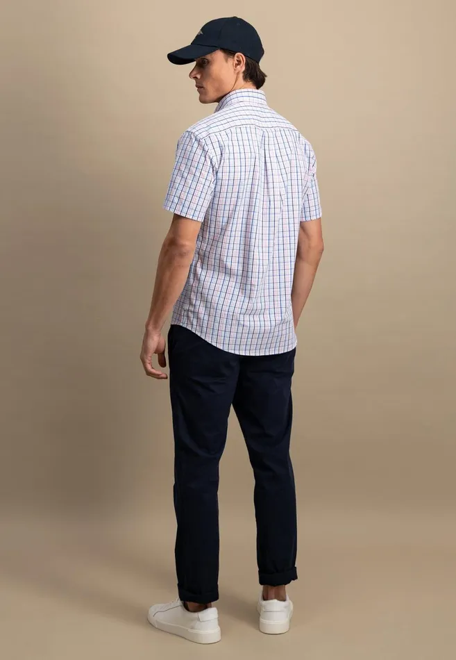 FYNCHHATTON Finely Checked Halfbaked Shirt Vivid Yellowpoppy Redpeeturf Green Men Shirts