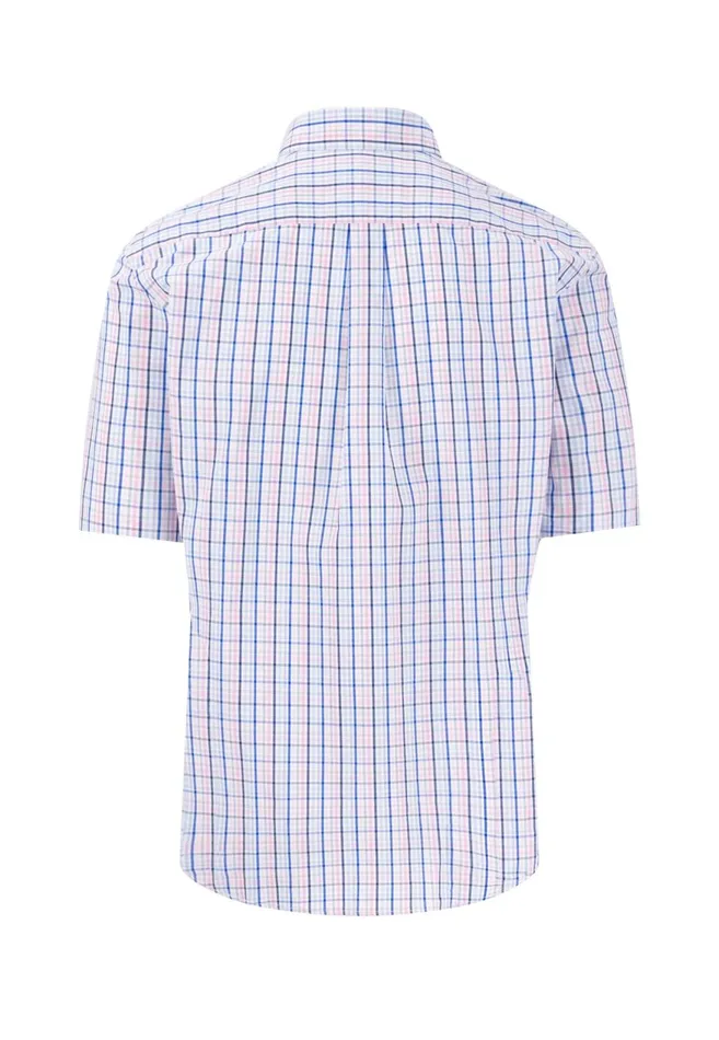 FYNCHHATTON Finely Checked Halfbaked Shirt Vivid Yellowpoppy Redpeeturf Green Men Shirts