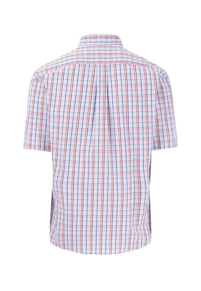 FYNCHHATTON Finely Checked Halfbaked Shirt Vivid Yellowpoppy Redpeeturf Green Men Shirts