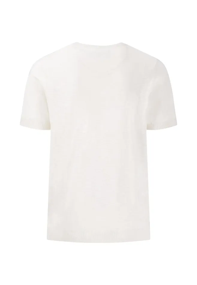 FYNCHHATTON Halbworm Sweater With A Round Neckline Summer Breezenavynew Offwhite Men Sweater