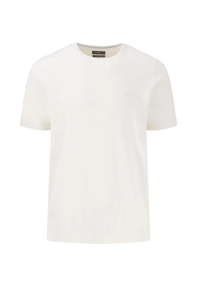 FYNCHHATTON Halbworm Sweater With A Round Neckline Summer Breezenavynew Offwhite Men Sweater