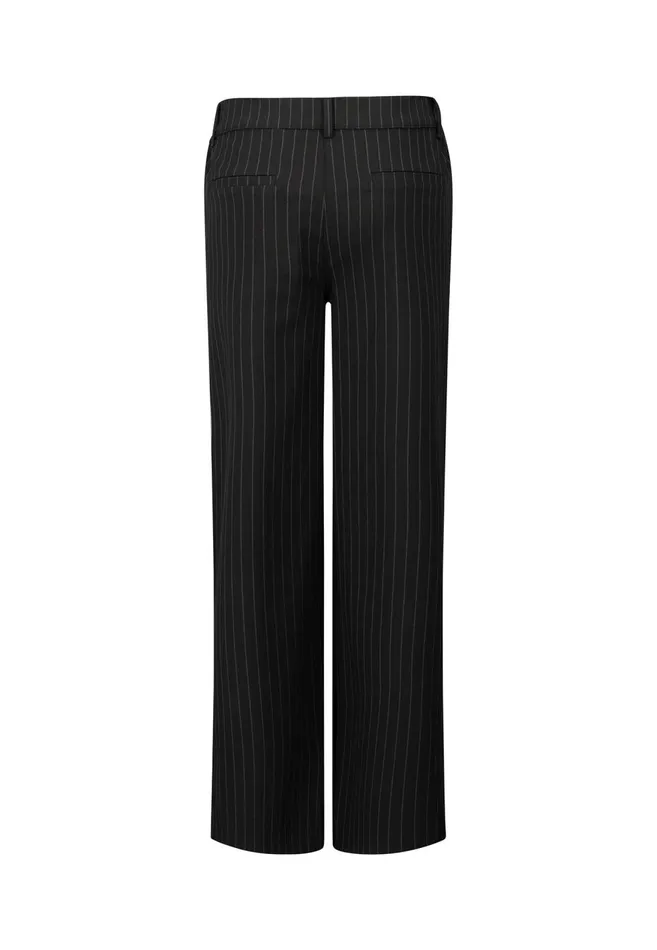 FYNCHHATTON Just Cut Pants With Pinstripes Black Women Pants