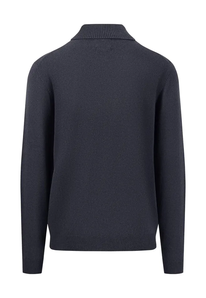 FYNCHHATTON Kashmir Sweater With Turtleneck Navysteelblack Men Sweater