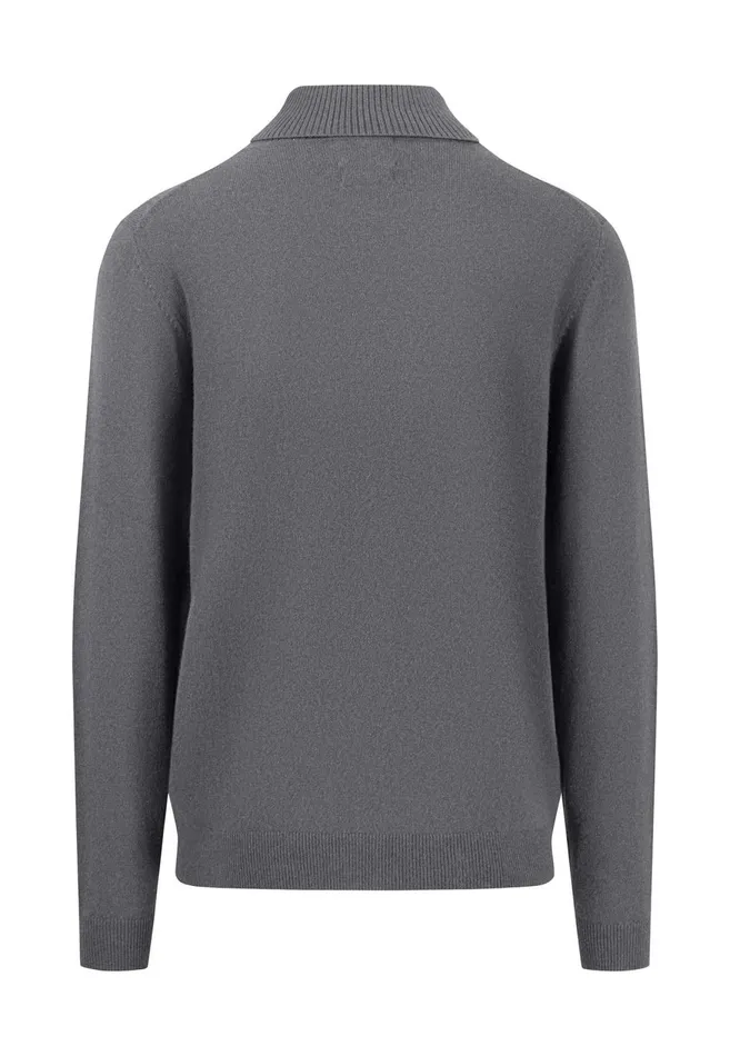 FYNCHHATTON Kashmir Sweater With Turtleneck Navysteelblack Men Sweater