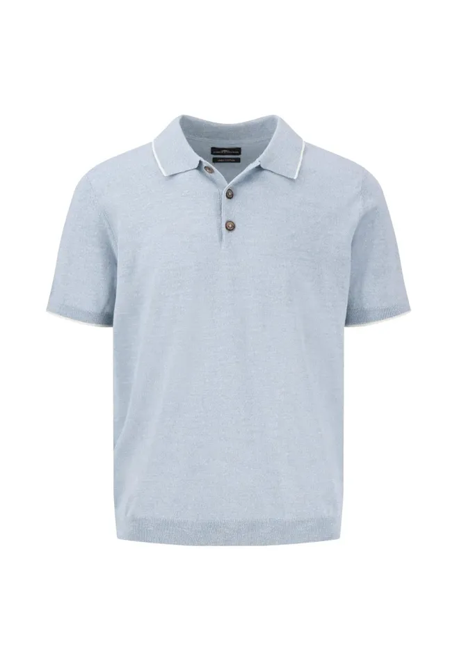 FYNCHHATTON Knitting Polo Shirt Made Of Linen Mix Summer Breezenavynew Offwhite Men Polo Shirt FYNCHHATTON Knitting Polo Shirt Made Of Linen Mix Summer Breezenavynew Offwhite Men Polo Shirt