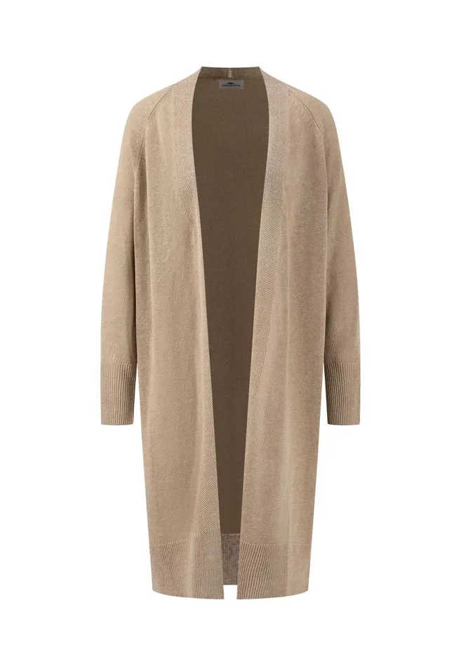 FYNCHHATTON Long Cardigan From Linen Reed Greensafari Beigebright Apricotblackmilk Women Cardigan