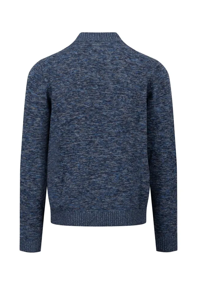 FYNCHHATTON Mottled Knitting Sweater Made Of Cotton Navy Men Sweater