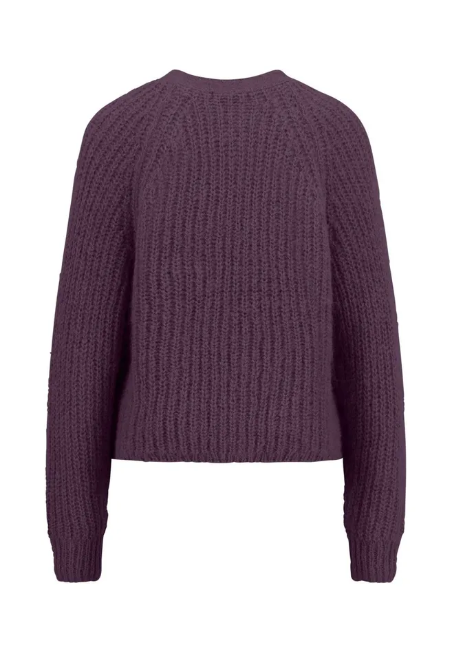FYNCHHATTON Parting Jacket Made Of Alpaca Wool Mix Mauve Rosemodern Plumwarm Gray Women Cardigan