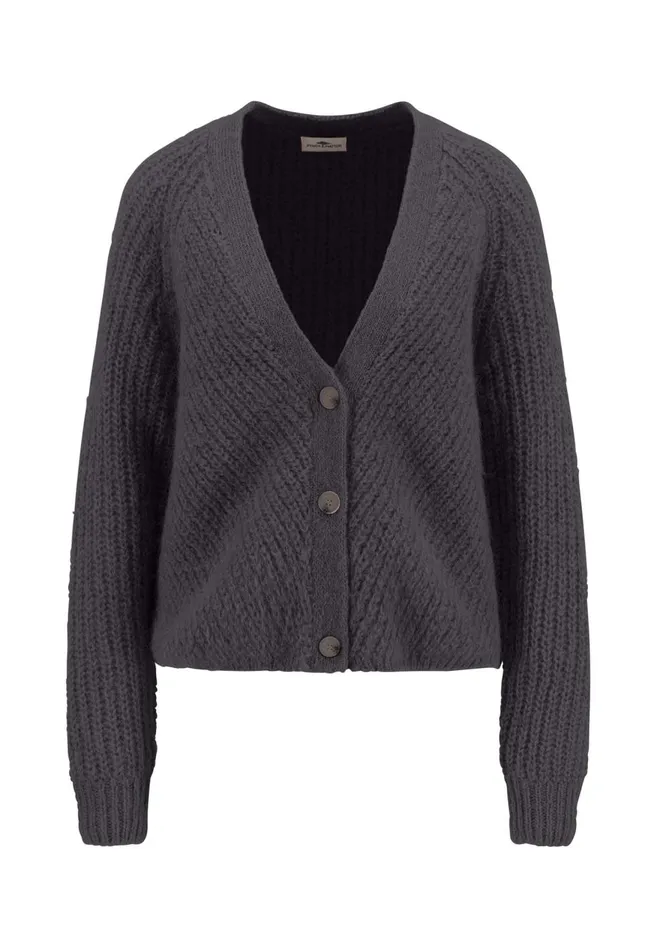 FYNCHHATTON Parting Jacket Made Of Alpaca Wool Mix Mauve Rosemodern Plumwarm Gray Women Cardigan