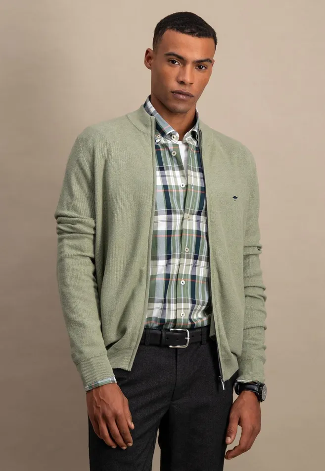FYNCHHATTON Parting Jacket Made Of Cotton Navyhazelruby Redlight Khakidark Emerald Men Cardigan