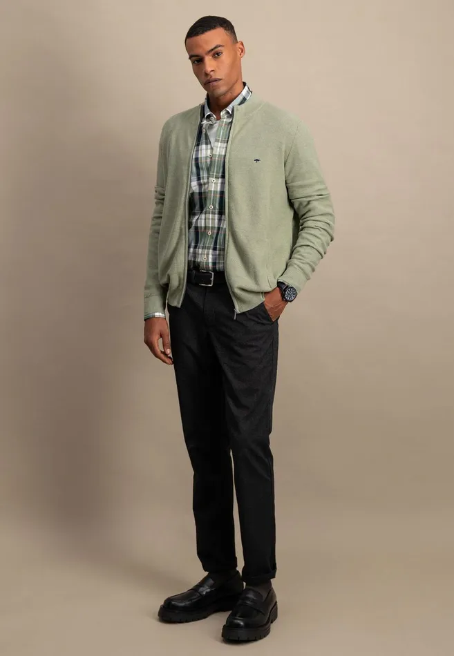 FYNCHHATTON Parting Jacket Made Of Cotton Navyhazelruby Redlight Khakidark Emerald Men Cardigan