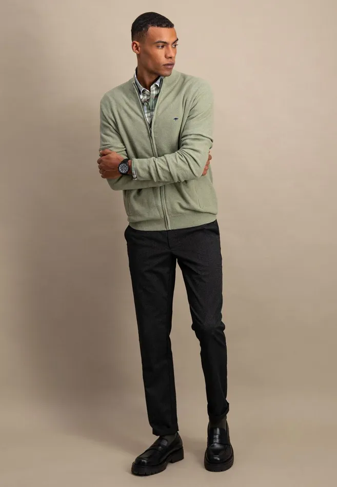 FYNCHHATTON Parting Jacket Made Of Cotton Navyhazelruby Redlight Khakidark Emerald Men Cardigan