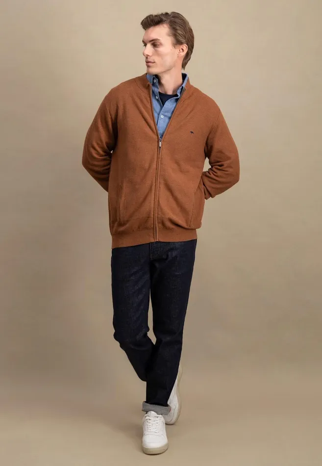 FYNCHHATTON Parting Jacket Made Of Cotton Navyhazelruby Redlight Khakidark Emerald Men Cardigan