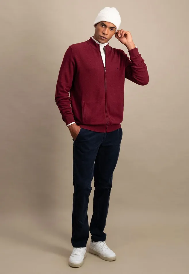 FYNCHHATTON Parting Jacket Made Of Cotton Navyhazelruby Redlight Khakidark Emerald Men Cardigan