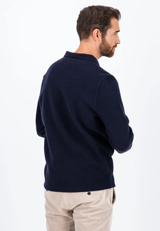 FYNCHHATTON Parting Jacket Made Of Wool With Breast Pocket Navy Men Cardigan