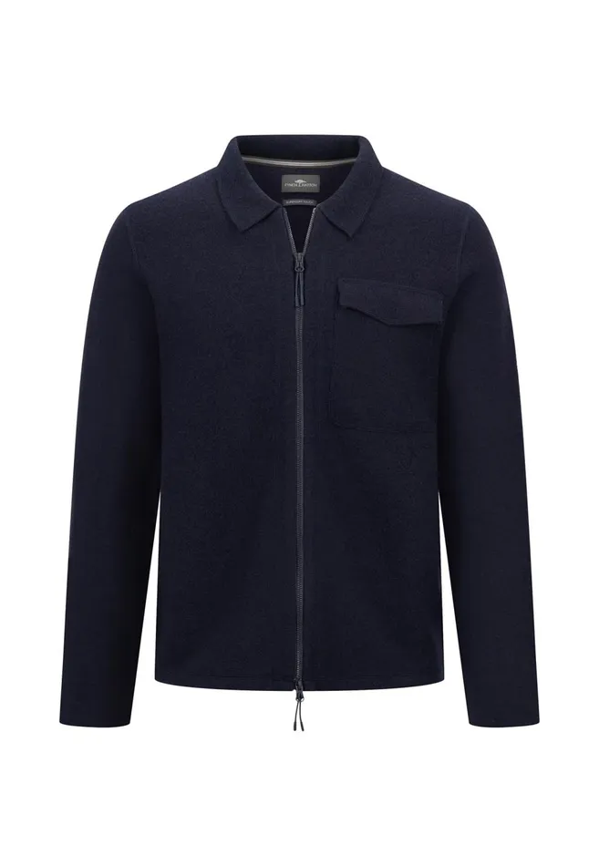 FYNCHHATTON Parting Jacket Made Of Wool With Breast Pocket Navy Men Cardigan