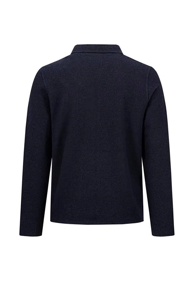 FYNCHHATTON Parting Jacket Made Of Wool With Breast Pocket Navy Men Cardigan