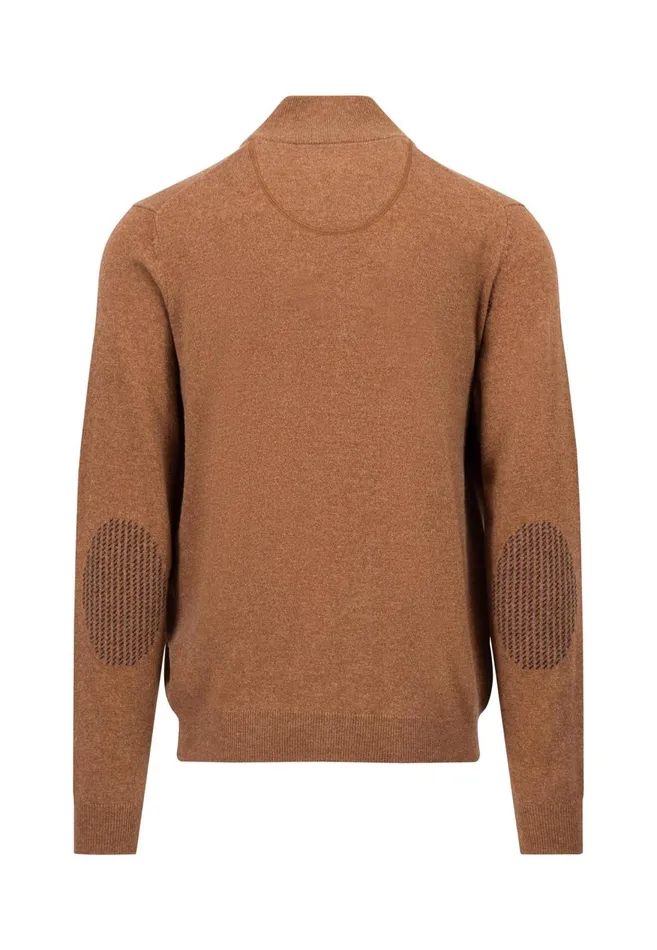 FYNCHHATTON Parting Jacket Made Of Wool With Knitting Patches Navyhazel Men Cardigan
