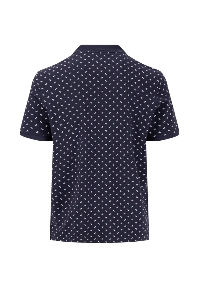 FYNCHHATTON Polo Shirt With A Minimalist All overprint Summer Breezenavywhite Men Polo Shirt