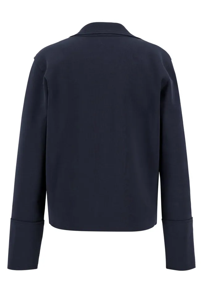FYNCHHATTON Short Blazer With Open Edges Navy Women Sale FYNCHHATTON Short Blazer With Open Edges Navy Women Sale