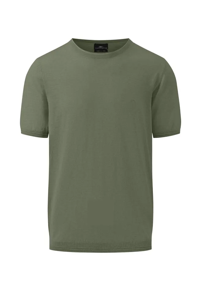 FYNCHHATTON StrickTshirt Made Of Cottonlinen Mix Dusty Olivemidnightoffwhitesummer Breeze Men Tshirts FYNCHHATTON StrickTshirt Made Of Cottonlinen Mix Dusty Olivemidnightoffwhitesummer Breeze Men Tshirts