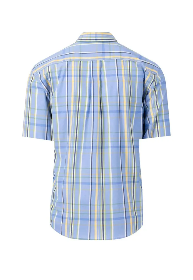 FYNCHHATTON Striped Halk Shirt With Buttondown Collar Leaf Greenpineapplecool Gray Men Shirts