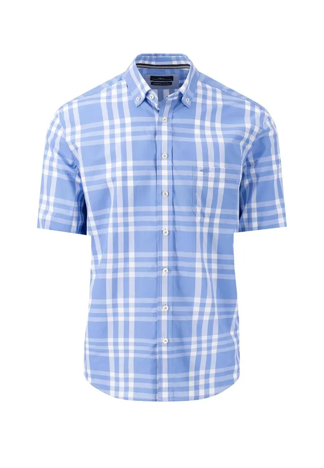 FYNCHHATTON Striped Halk Shirt With Buttondown Collar Leaf Greenpineapplecool Gray Men Shirts
