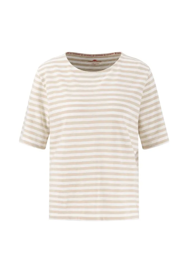 FYNCHHATTON Striped Stallion Shirt Made Of Cotton Sandsummer Redfresh Roselight Blue Women Tshirts FYNCHHATTON Striped Stallion Shirt Made Of Cotton Sandsummer Redfresh Roselight Blue Women Tshirts