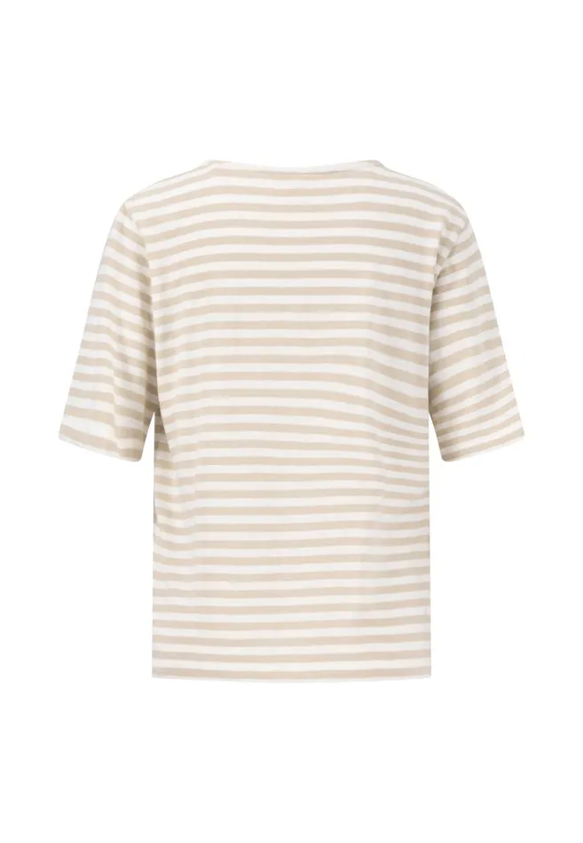 FYNCHHATTON Striped Stallion Shirt Made Of Cotton Sandsummer Redfresh Roselight Blue Women Tshirts