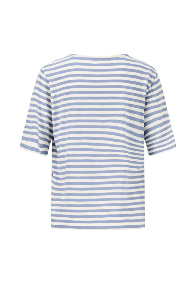 FYNCHHATTON Striped Stallion Shirt Made Of Cotton Sandsummer Redfresh Roselight Blue Women Tshirts